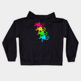 Octopus (Cephalopoda) rainbow Kids Hoodie